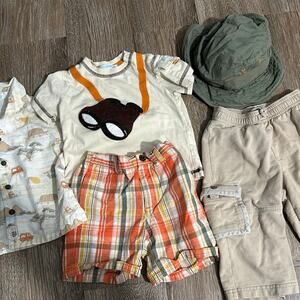 Janie and Jack Safari 5-Piece Outfit Set 12-18 Months Vintage Play/VGUC